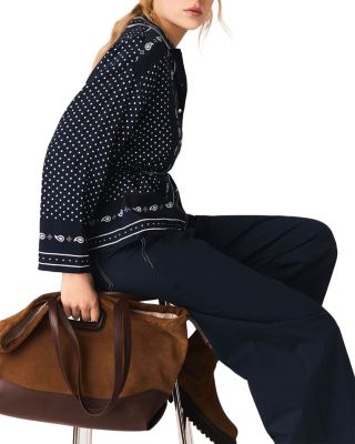 Chain Belt Bandana Print Shirt