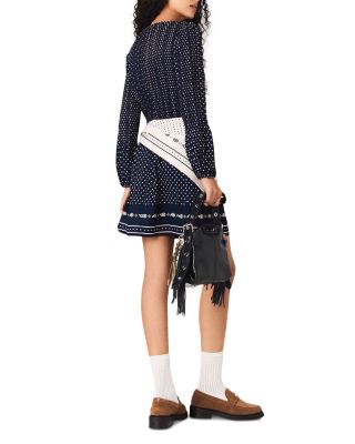 Patterned Pleated Dress