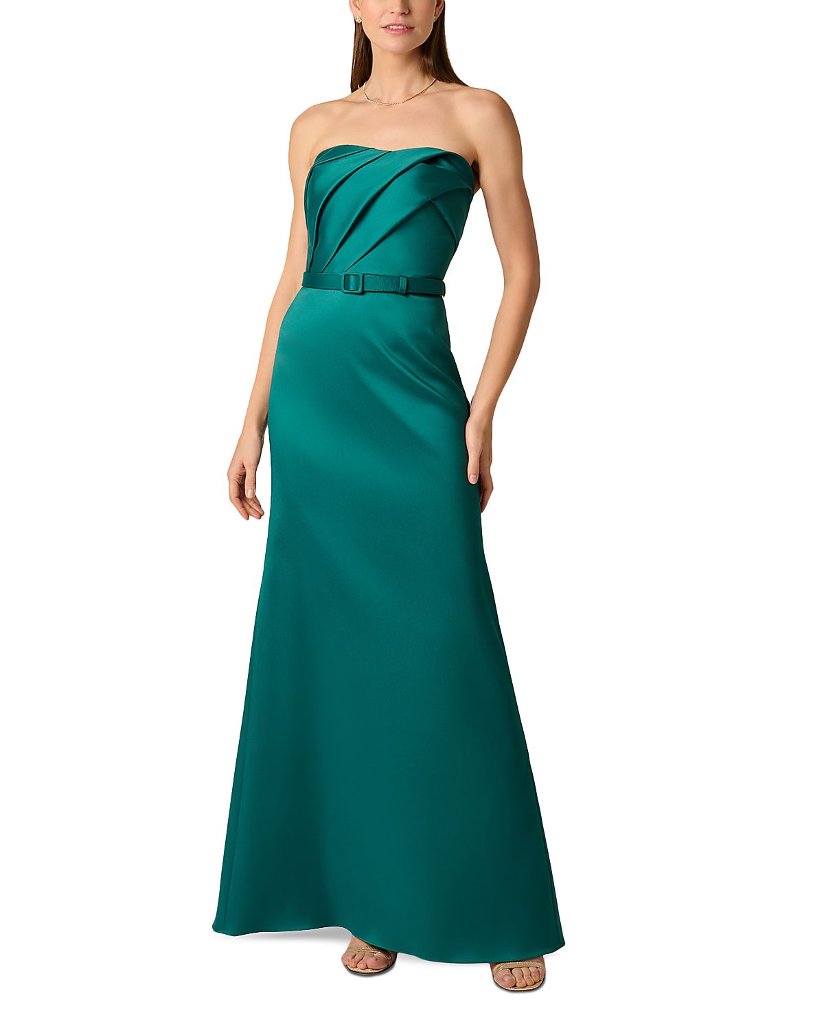 Aidan Mattox Strapless Stretch Mikado Gown