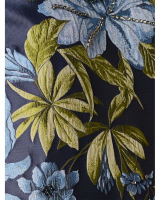 Floral Jacquard Trapeze Gown