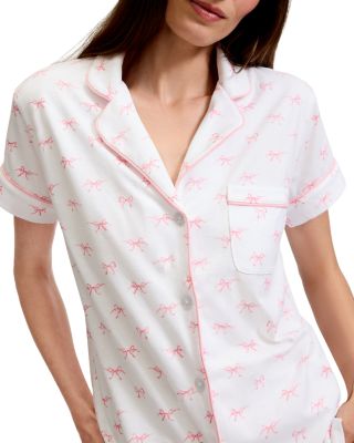 Blushing Bows Pima Cotton Short Pajama Set