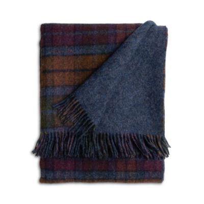 Shetland Lambswool Double-Cloth Reversible Throw 