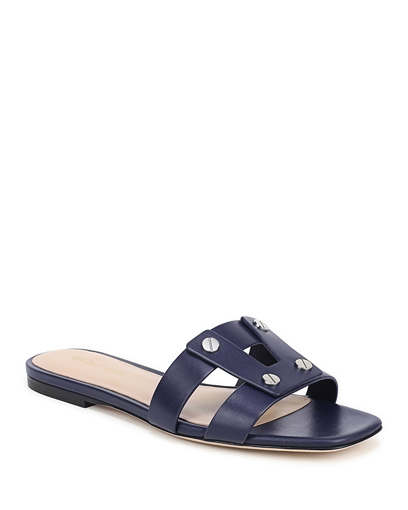 Veronica Beard Women's Via Leather Slide Sandals