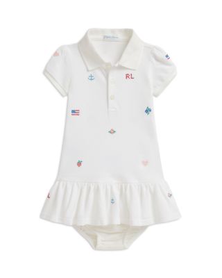 Girls' Embroidered Cotton Polo Dress & Bloomer - Baby