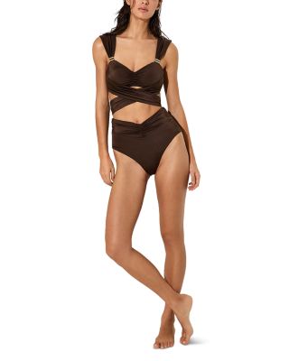 Maisie High Waisted Ruched Bikini Bottom