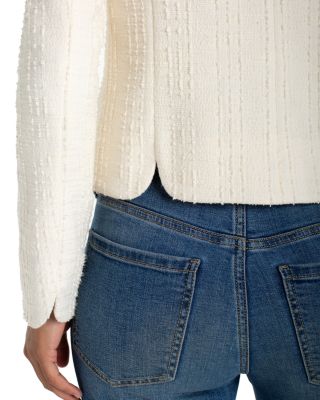 Collarless Boucl&eacute; Jacket