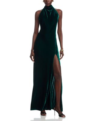Penelope Velvet Halter Gown