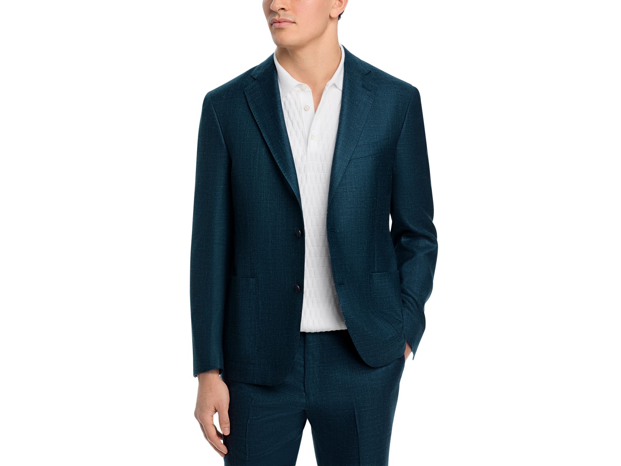 Wool, Silk & Linen Mélange Suit Jacket — Image 6