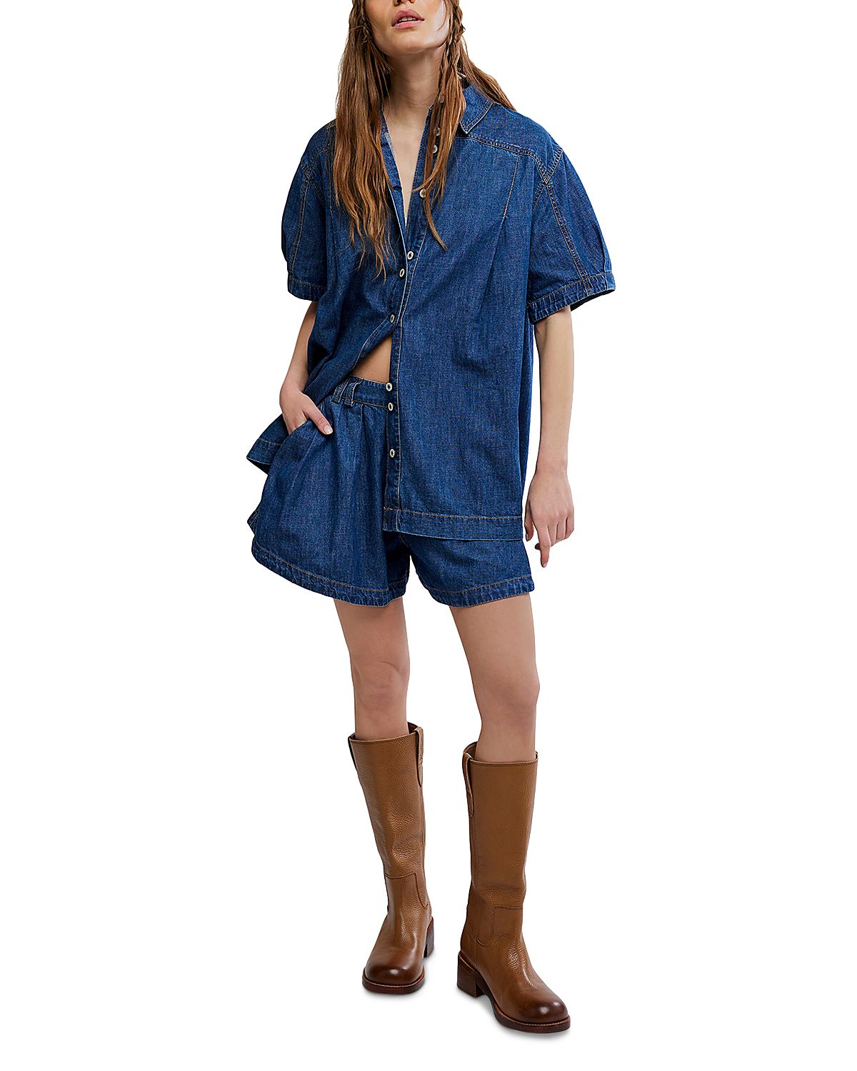 Free People Griselda Shirt & Shorts Set