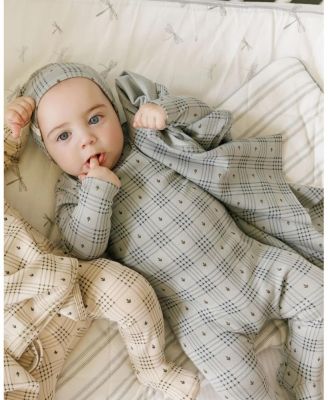 Unisex Cotton Floral Plaid Collection Footie - Baby