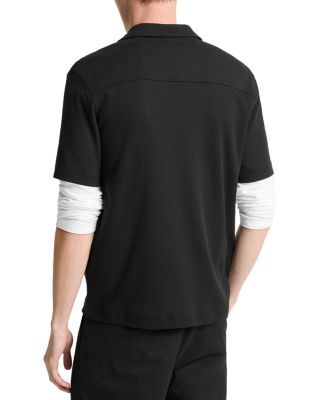 Mesh Knit Short Sleeve Cabana Shirt