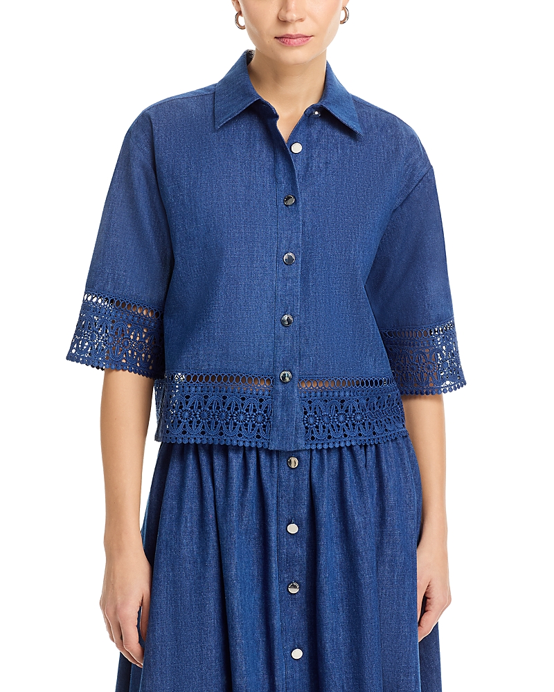 Elie Tahari The Laylee Denim Top