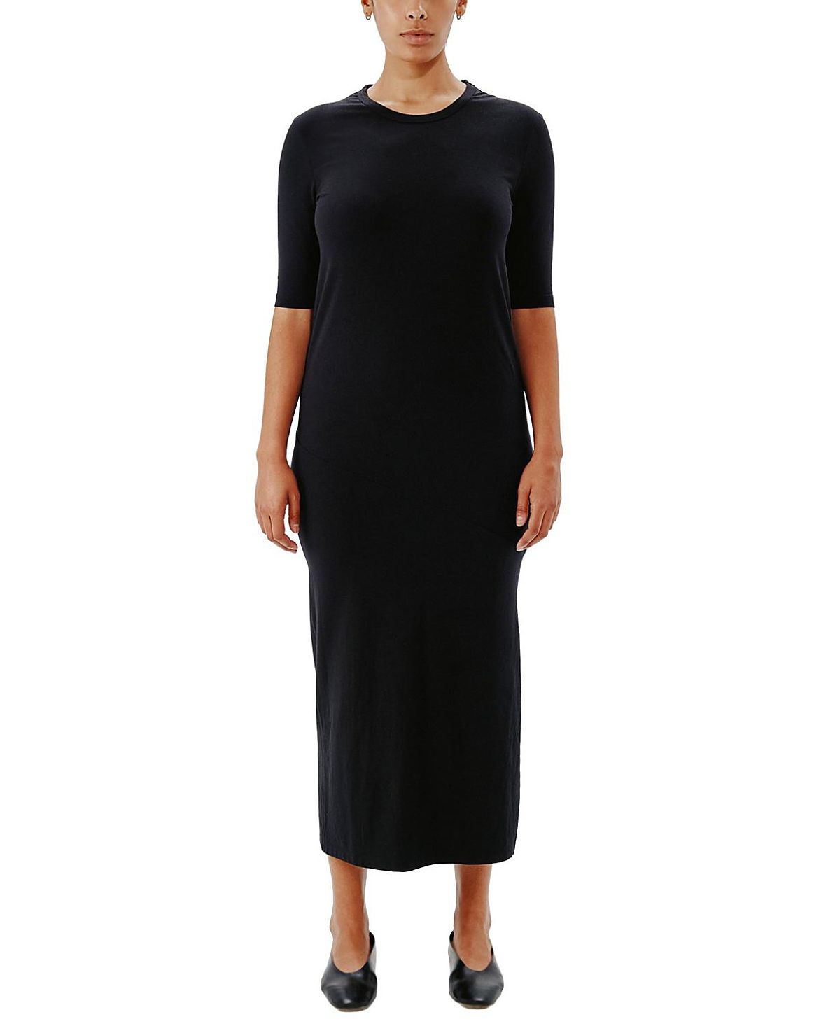 Another Tomorrow Elbow Sleeve Dress