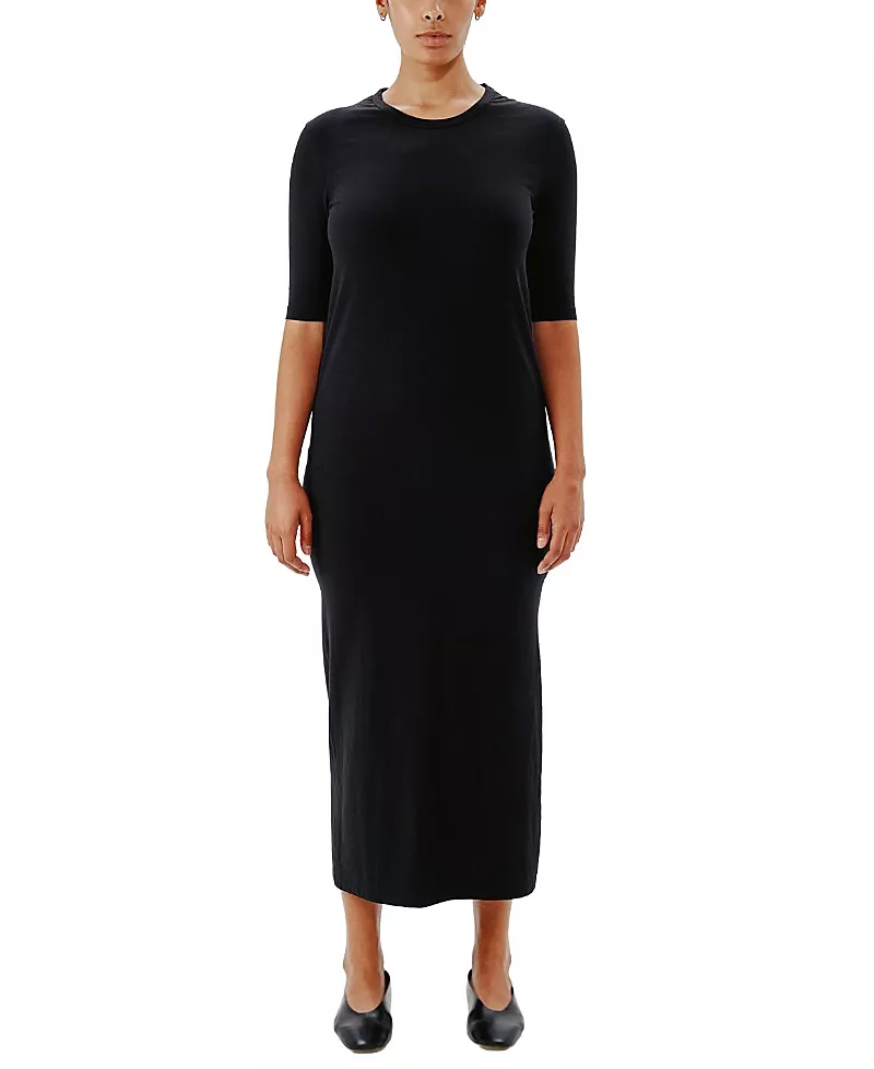 Another Tomorrow Elbow Sleeve Dress