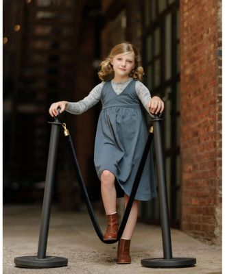 Girls' Cotton Floral Plaid Collection Jumper - Little Kid, Big Kid