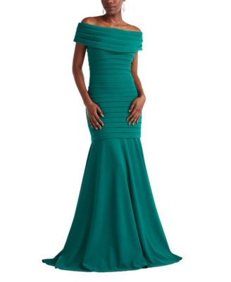  Elisea Shutter-Pleated Crepe Gown