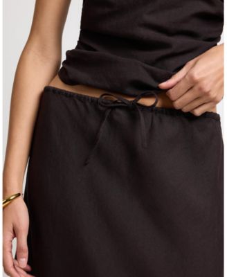 Air Linen Midi Skirt