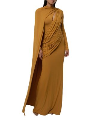 Draped Elegance Cape Dress