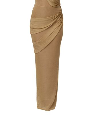  Opulent Metallic Maxi Skirt