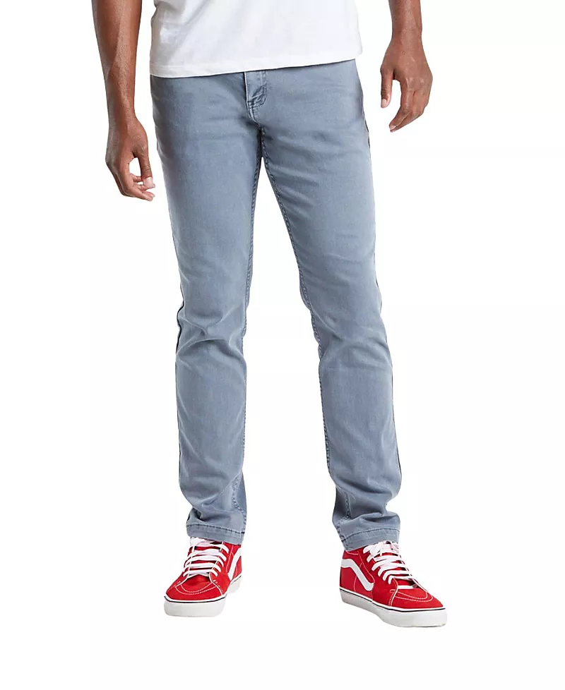 Mugsy Men's Classic Fit Jeans Signature Stretch Denim Light Grey Wash