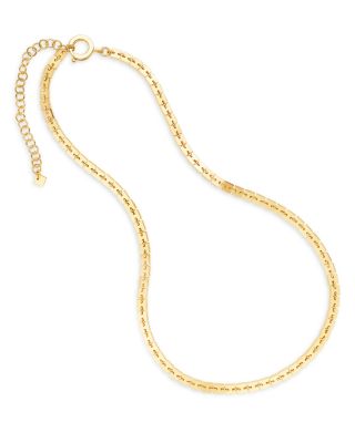 18K Yellow Gold Foundation Chain Link Necklace, 15-18"