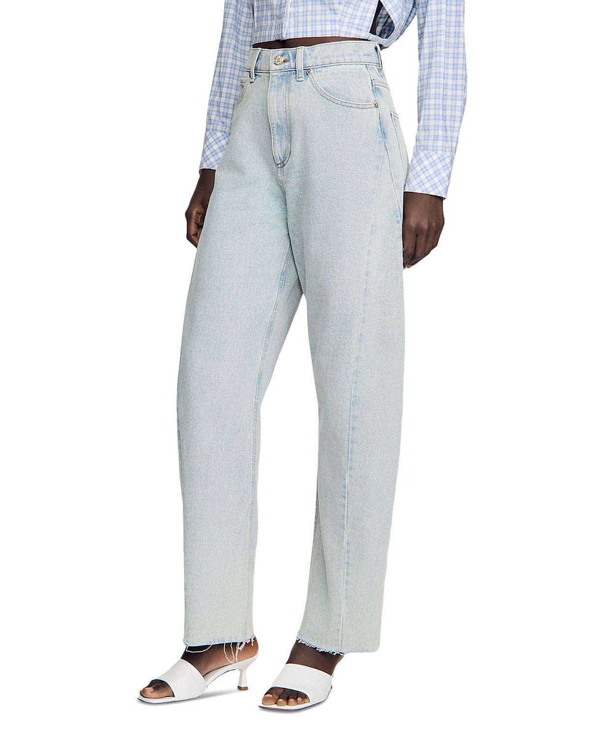 Sandro Ethan Wide Leg Barrel Jeans