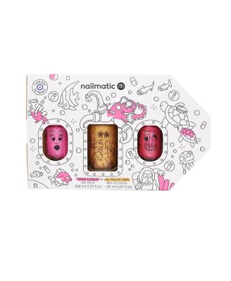 Sissi Pinky and Body Rolette Nail Polish for Kids With Pearly colors, Set of 3 - 5-7 Years