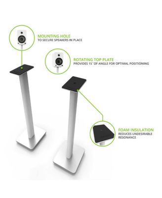 SP26PL 26" Bookshelf Speaker Stands with Rotating Top Plates and Cable Management - Pair