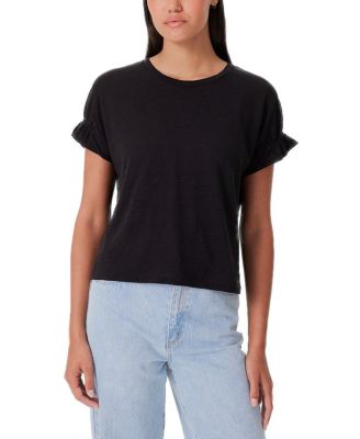 Signature Slub Puff & Ruffle Sleeve Top