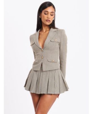  Oakley Plaid Preppy Style Blazer Jacket