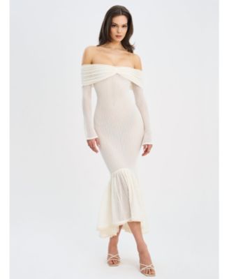 Kaedyn Long Sleeve Crochet Mermaid Maxi Dress