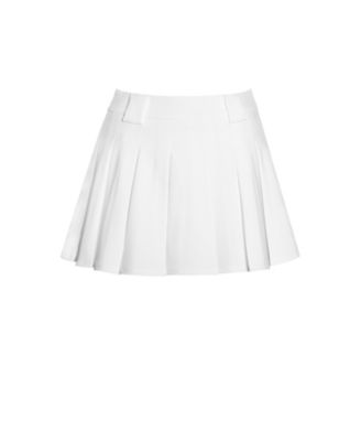  Oaklyn Crepe Pleated Mini Skort