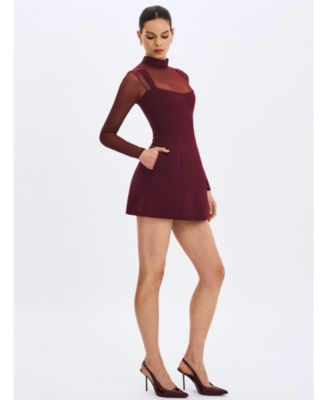  Natasha Faux Two-Piece Turtleneck Mini Dress