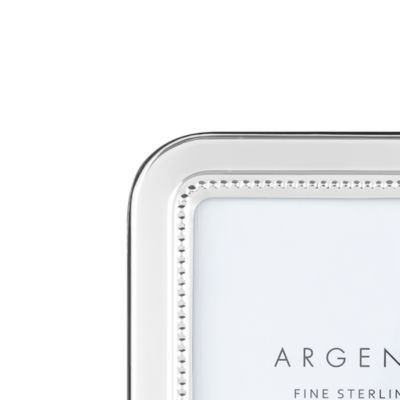 Curved Inner Bead Sterling Silver Frame, 4" x 6"