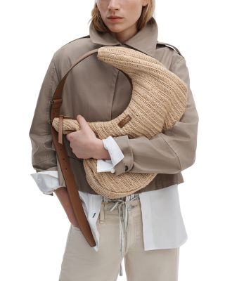 Hudson Large Paper Straw Hobo Bag