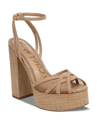 Sam Edelman Women's Sandy Block Heel Platform Sandals In Neutral