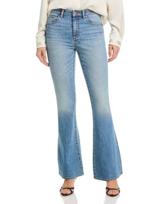 Helena 5 Pocket High Rise Flared Jeans in Light Wash
