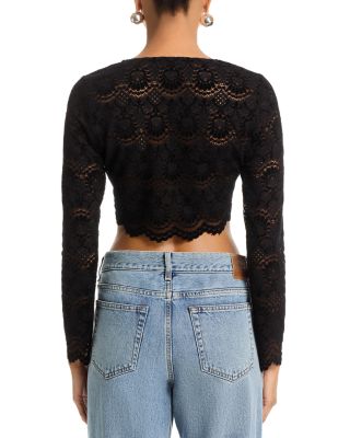 Crop Lace Cardigan Sweater - Exclusive 