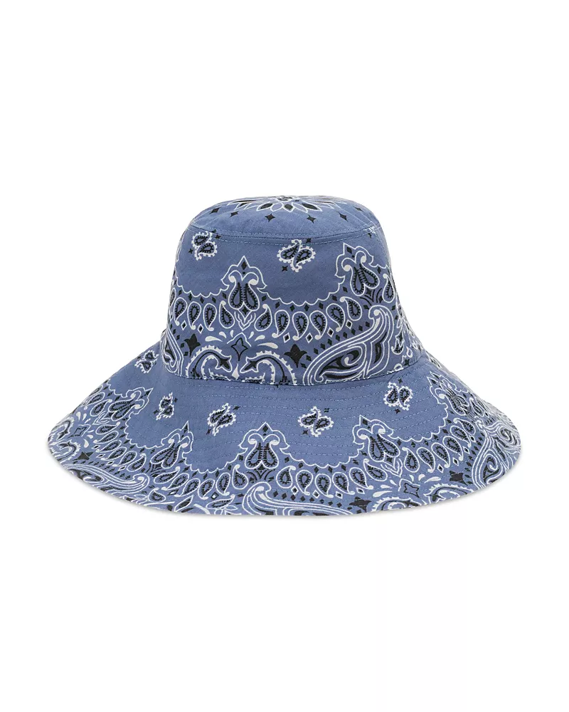 Call it By Your Name Capeline Paisley Cotton Button Hat