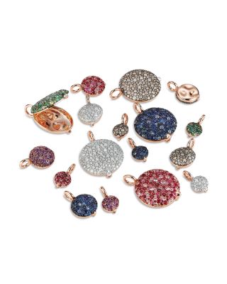 18K Yellow Gold Green Emerald OC X WF Pebble Charm