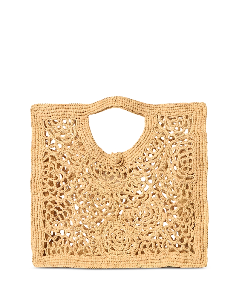 Btb Los Angeles Lacera Small Raffia Tote Bag