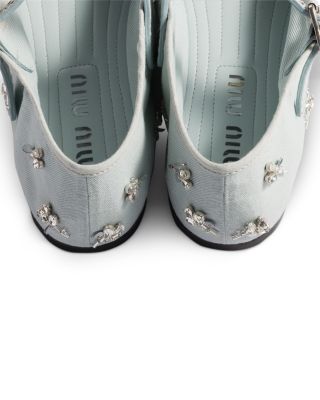 Women's Crystal Embellished Mary Jane Ballerinas