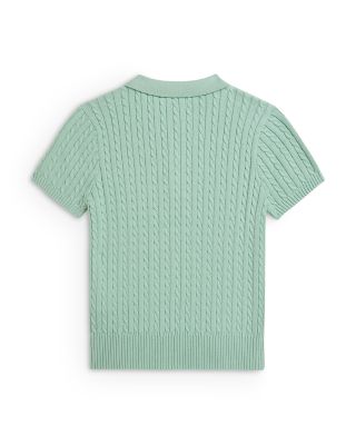 Girls' Mini Cable Cotton Polo Sweater - Big Kid