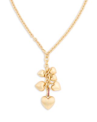 Family of Hearts Pendant Necklace, 27"