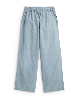 Girls' Indigo Chambray Wide Leg Pants - Big Kid