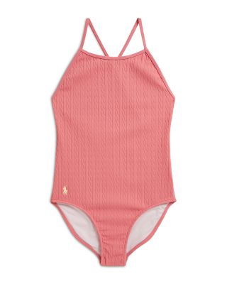 Girls' Mini Cable Jacquard One Piece Swimsuit - Big Kid