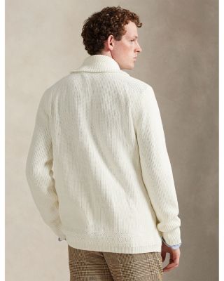 Cotton Shawl-Collar Cardigan