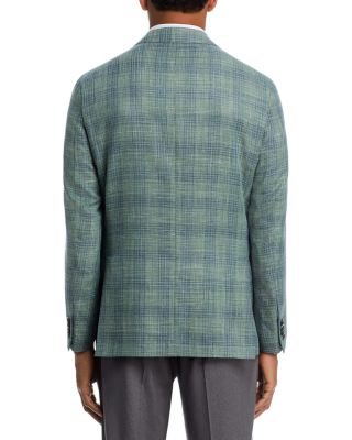 Midland Wool, Silk & Linen Plaid Regular Fit Sport Coat