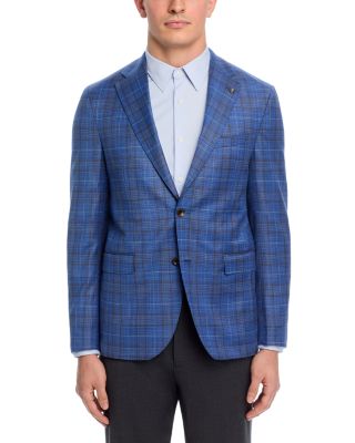 Midland Textured Plaid Regular Fit Sport Coat