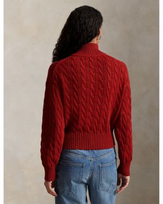 Quarter Zip Cable Knit Sweater